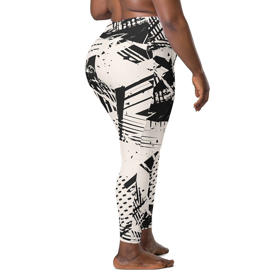 Thumbnail: Rockstar Essentials Women's Crossover Leggings w/ Pockets (Punk; Poor You)