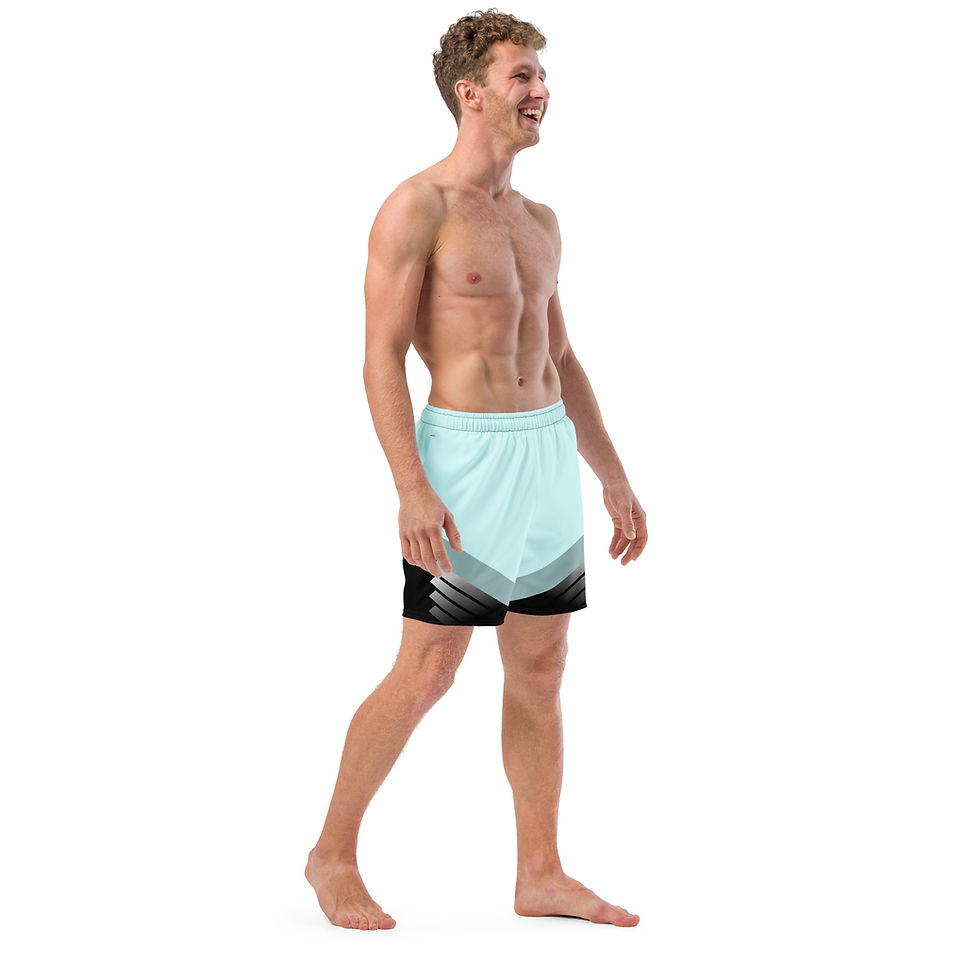 Thumbnail: Superhuman Essentials Men's Swim Trunks (Paladin; Cyan/Black)