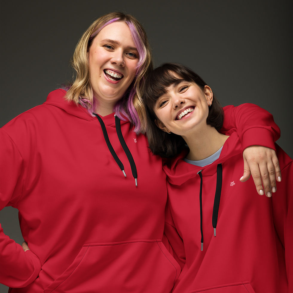 Thumbnail: Classic Essentials Pullover Hoodie (Unisex; Red; Black Stitch)