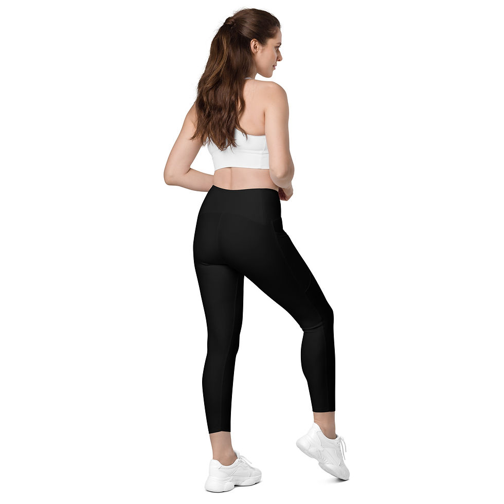Thumbnail: Classic Essentials Women’s Crossover Leggings w/ Pockets (Black)