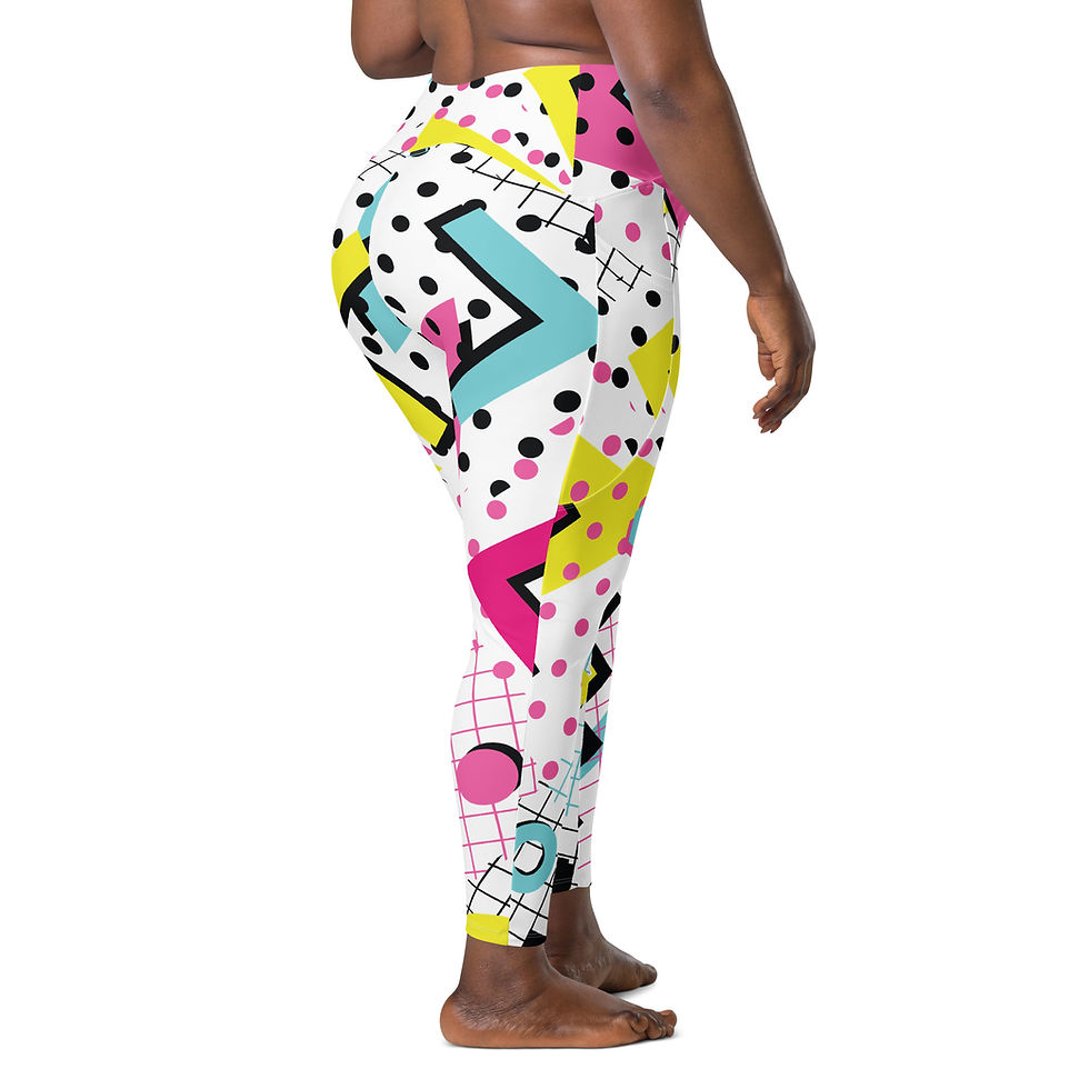 Thumbnail: Rockstar Essentials Women's Crossover Leggings w/ Pockets (Retro; '80s)