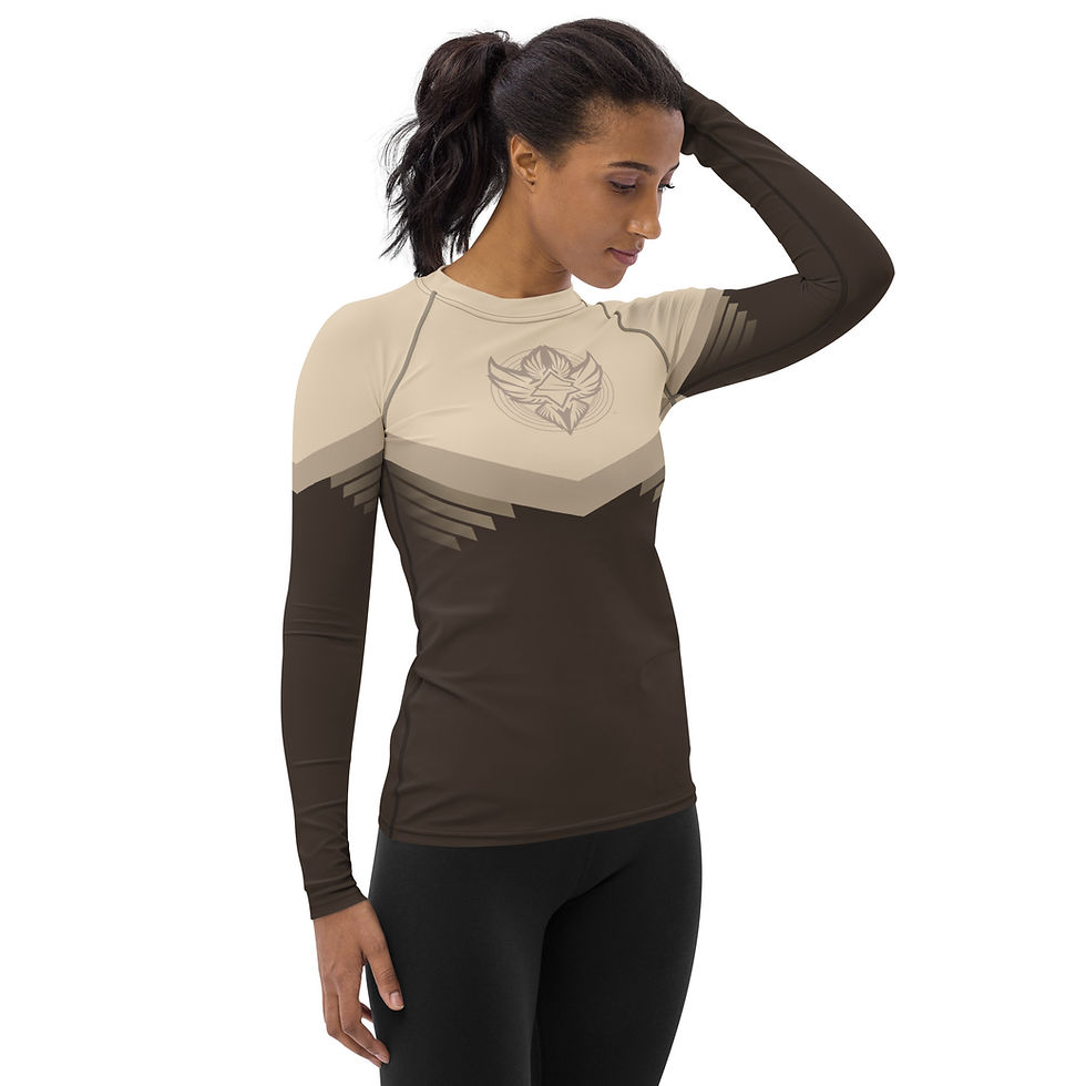 Thumbnail: Superhuman Essentials Women's Rash Guard (Paladin; Champagne/Chocolate)