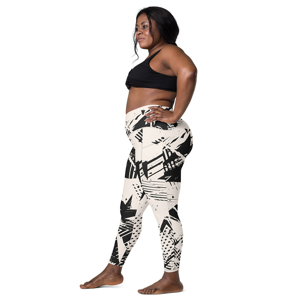 Thumbnail: Rockstar Essentials Women's Crossover Leggings w/ Pockets (Punk; Poor You)