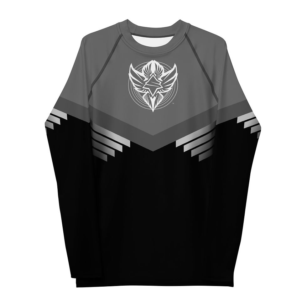 Thumbnail: Superhuman Essentials Men's Rash Guard (Paladin; Gray/Black)
