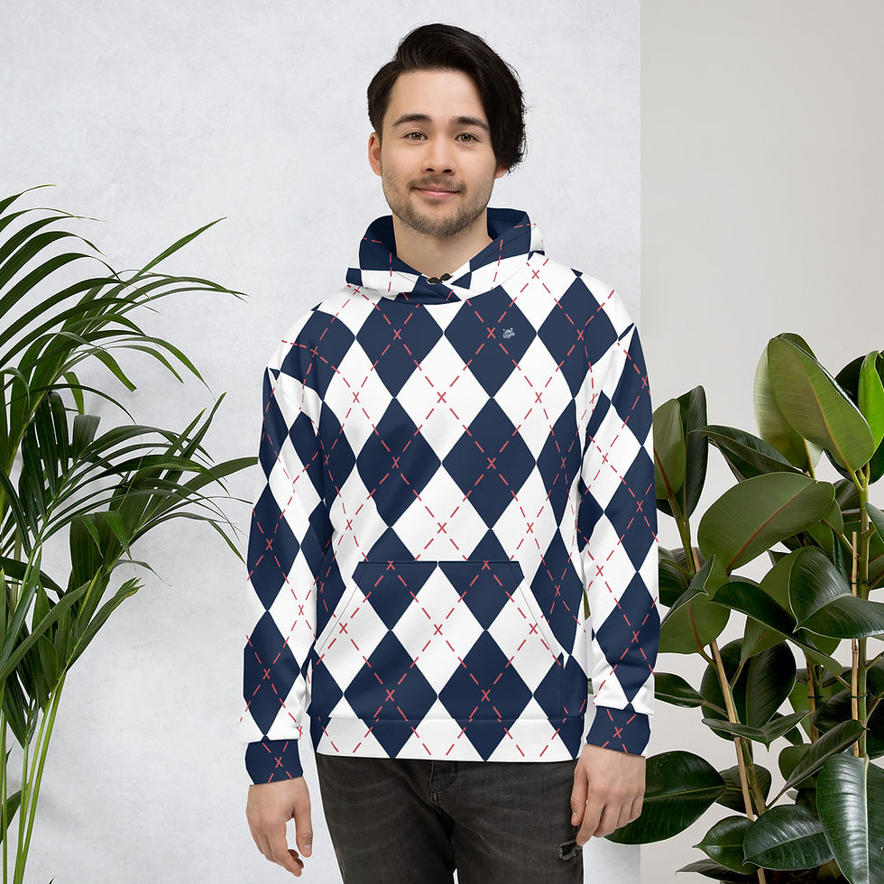 Thumbnail: Classic Essentials Pullover Hoodie (Unisex; Harlequin; Argyle)