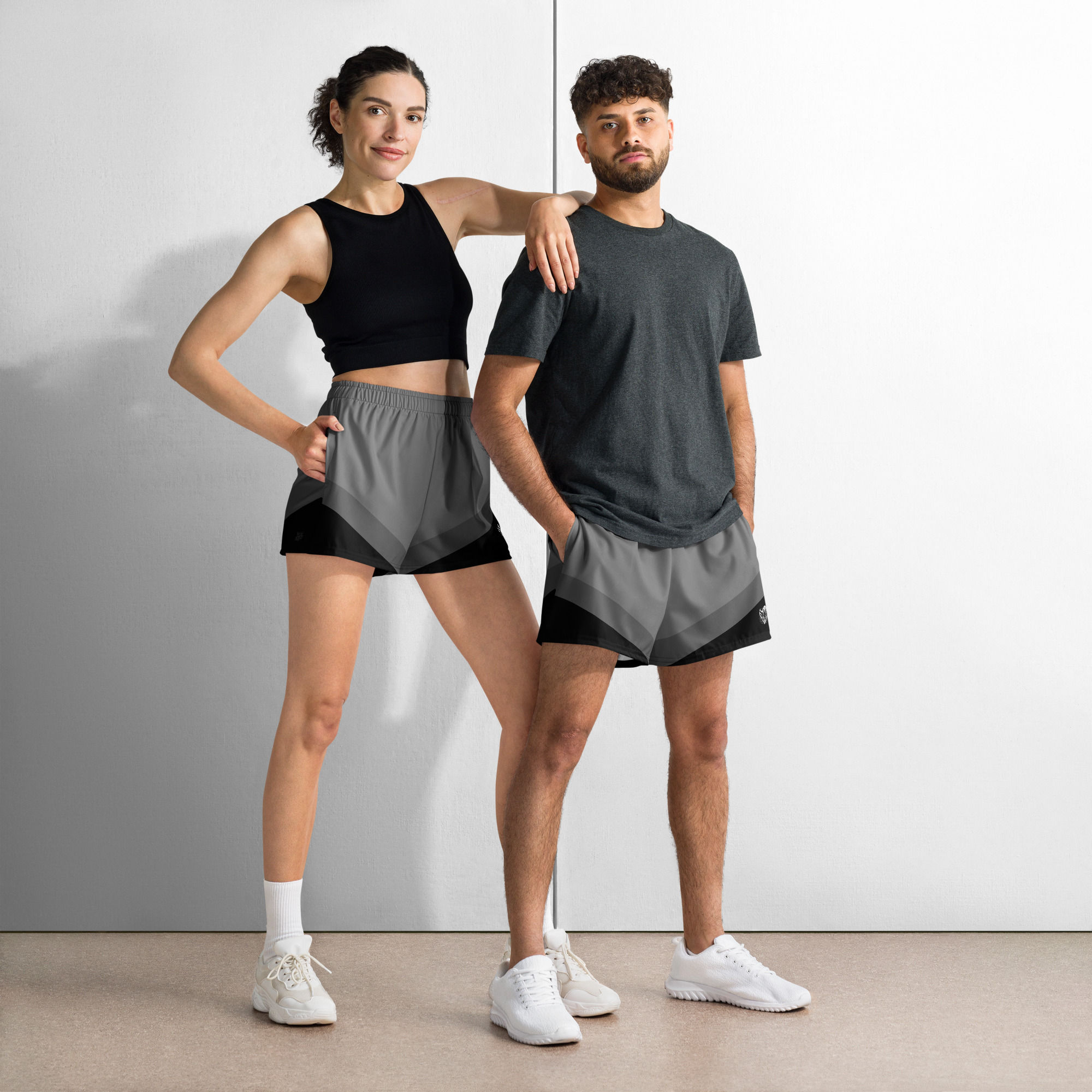 Superhuman Essentials Athletic Shorts (Unisex; Paladin; Gray/Black)