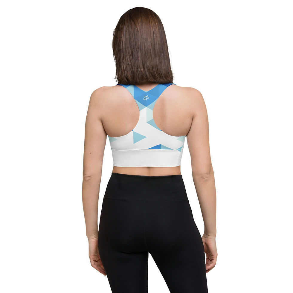 Thumbnail: Superhuman Essentials Longline Sports Bra/Top (Crystal Clear)