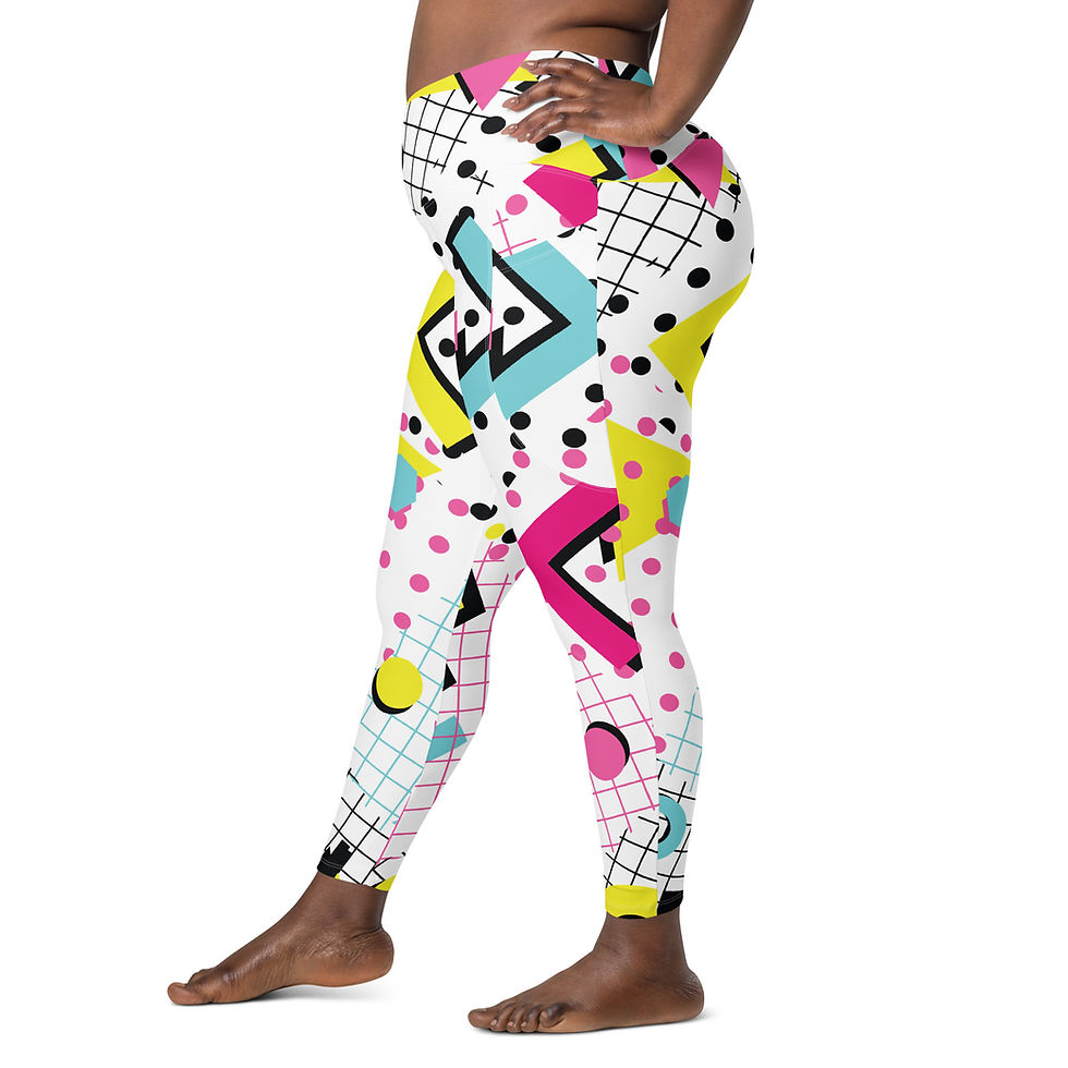Thumbnail: Rockstar Essentials Women's Crossover Leggings w/ Pockets (Retro; '80s)