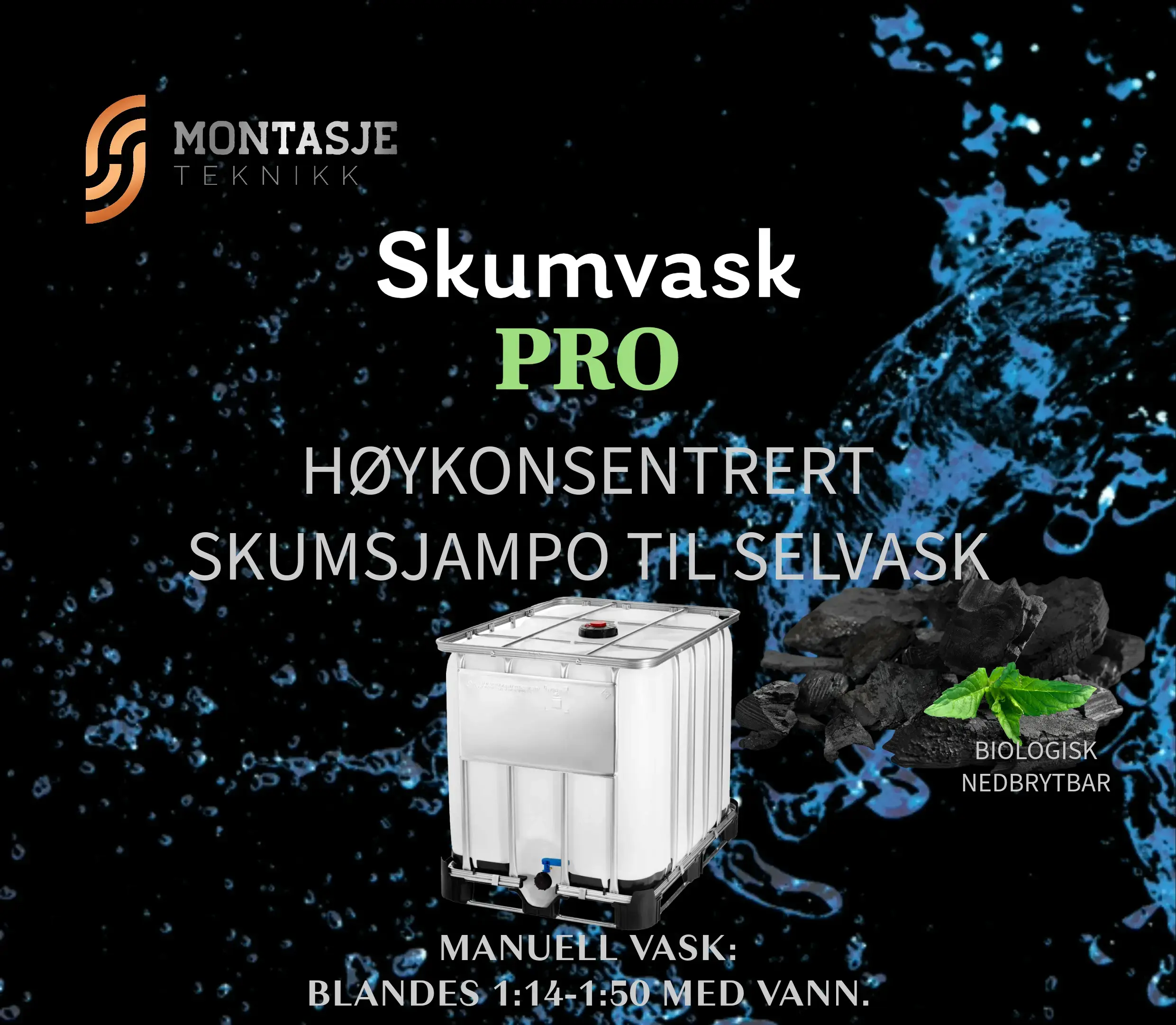 Skumvask Pro Vaskemiddel levert på 1000 Liters IBC