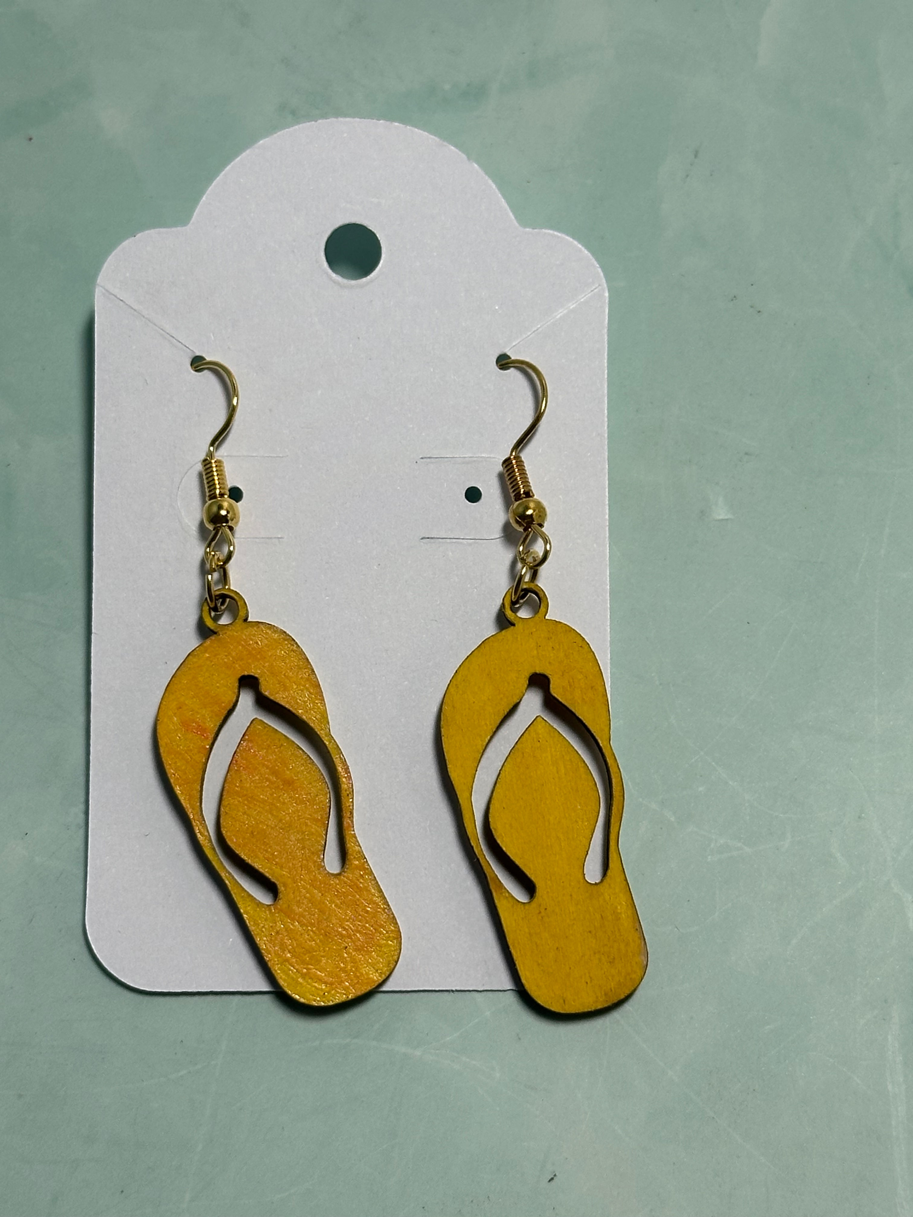 Wooden Flip Flop Earrings