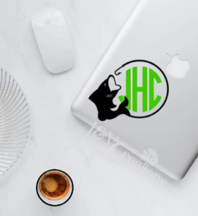 Fishing Monogram Vinyl Decal