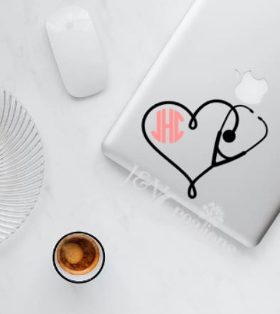 Healthcare Monogram Vinyl Decal