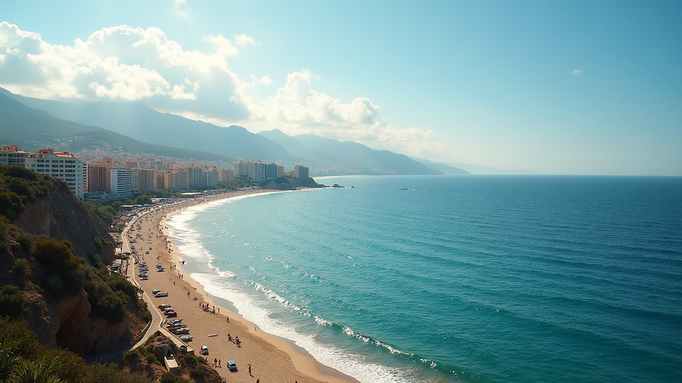 Wide angle view of Palma de Mallorca's stunning coastline