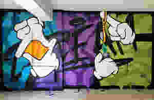 street art, graffiti, israeli art, sraft, tlv, cartoon, itamar bitton, fun art, color splash