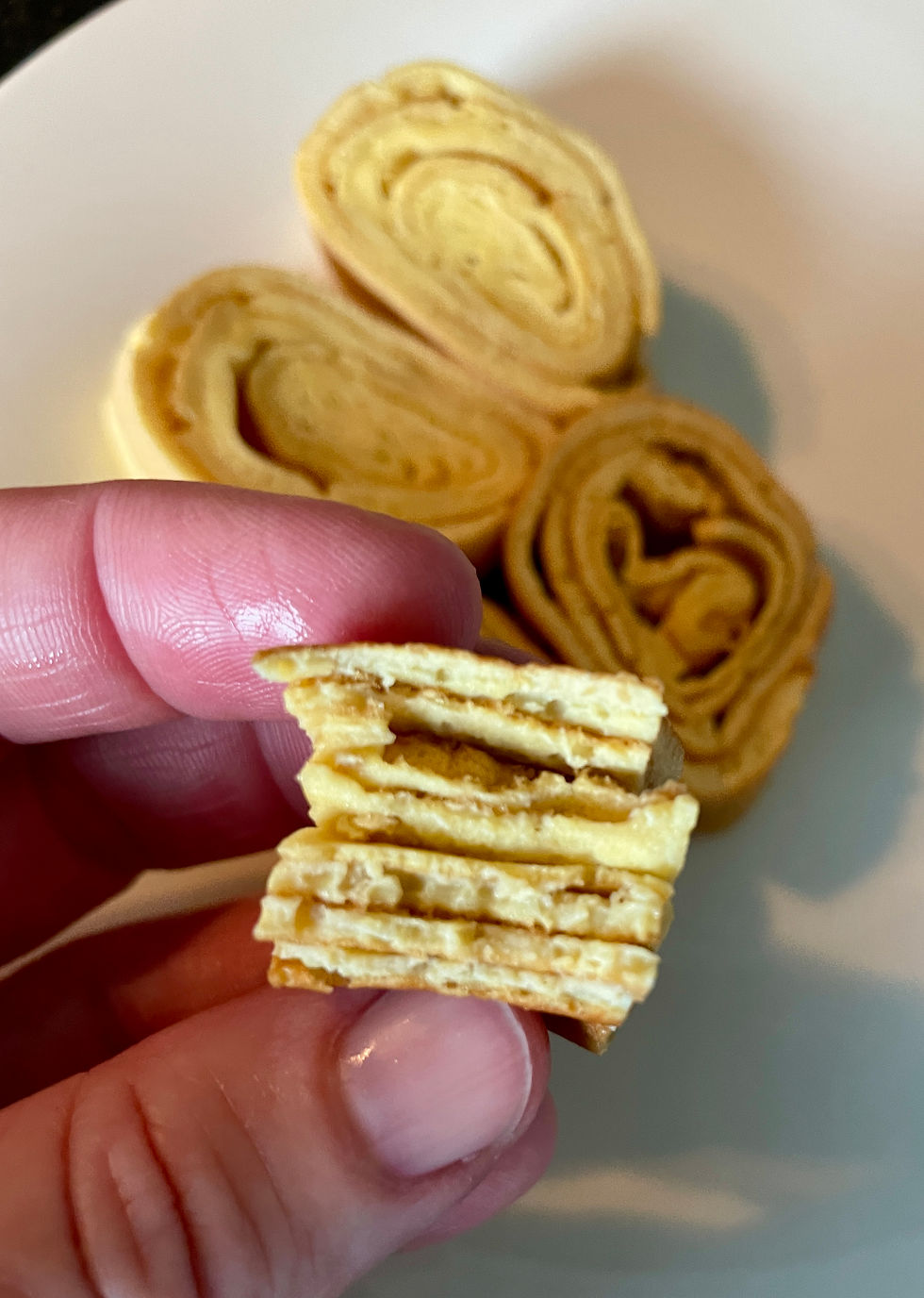 The inside of the egg roll