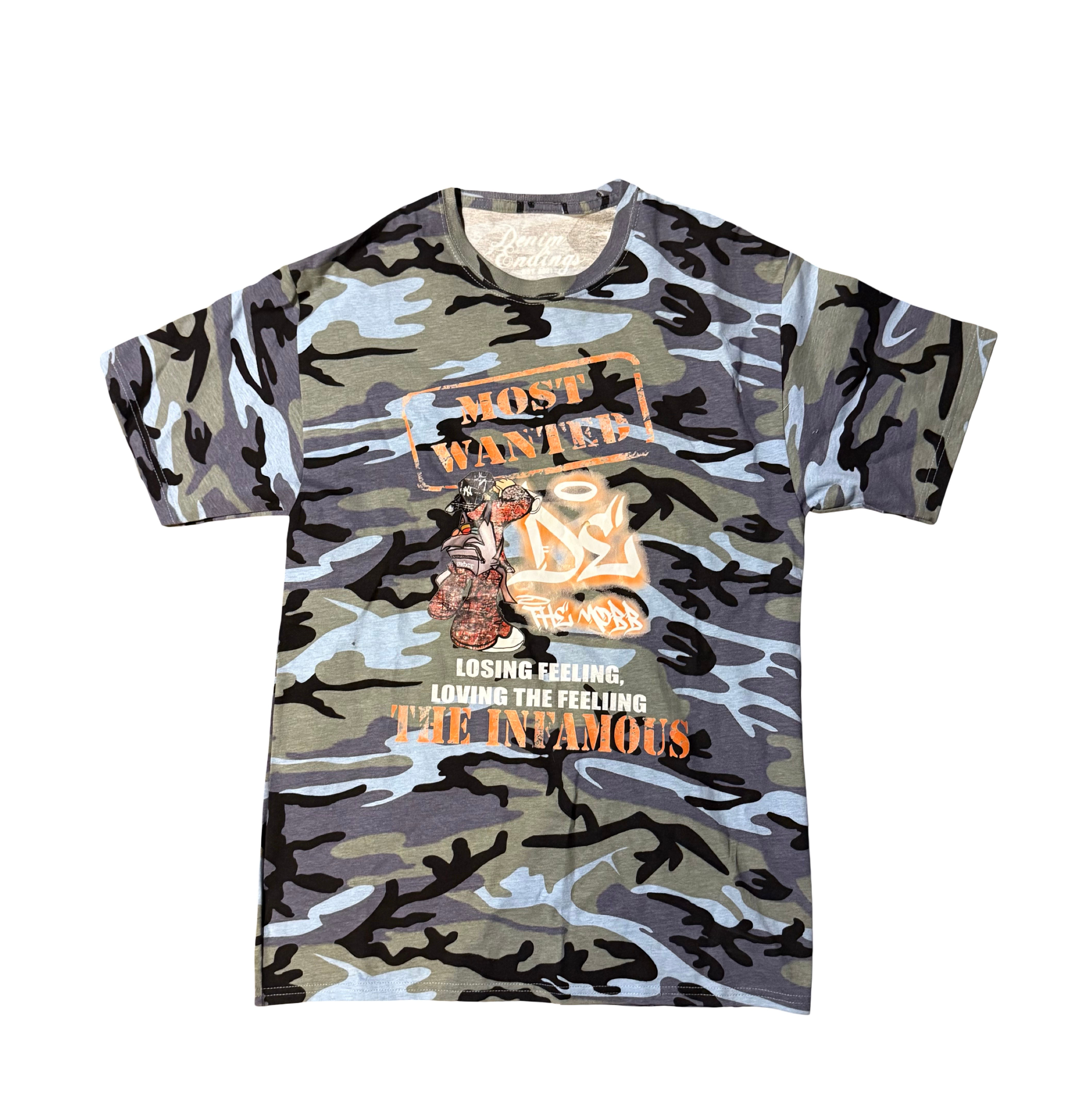 DE The Mobb Blue Camo Tee