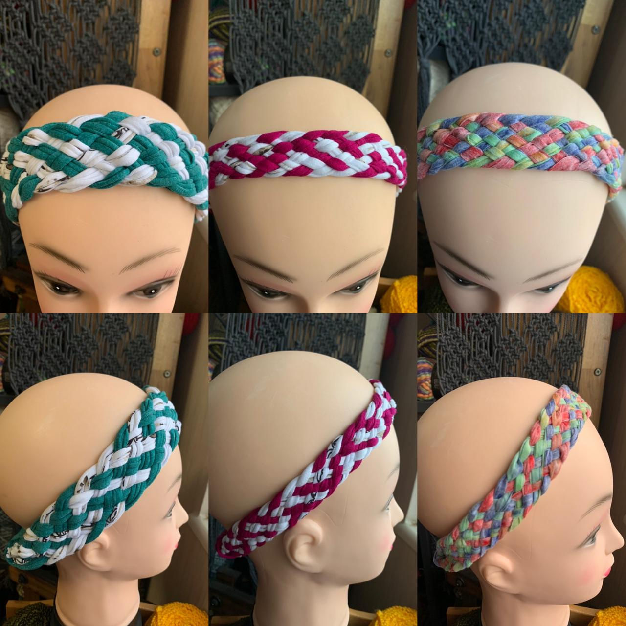 Cintillos a macramé colores