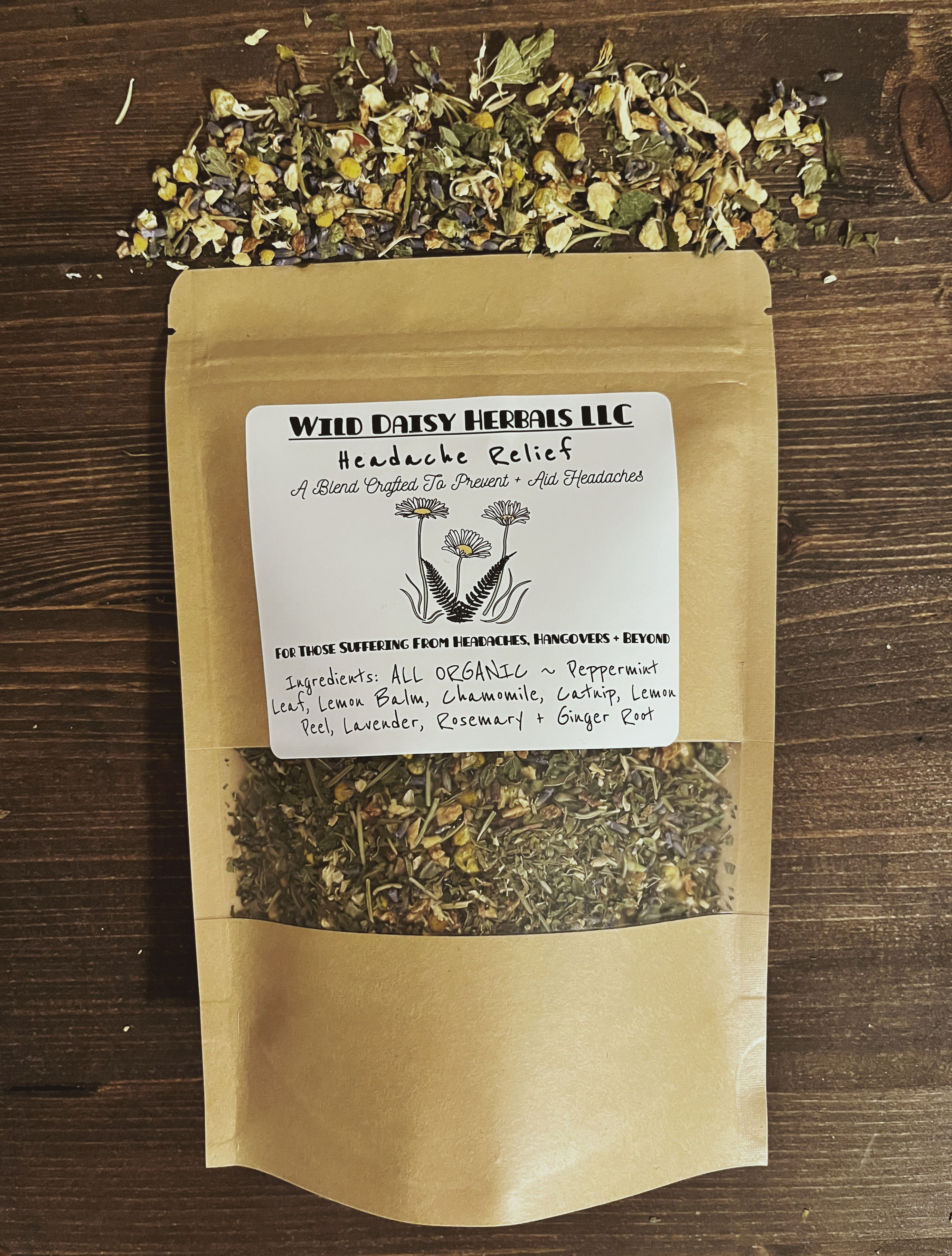 Headache Relief Organic Loose Leaf Tea 