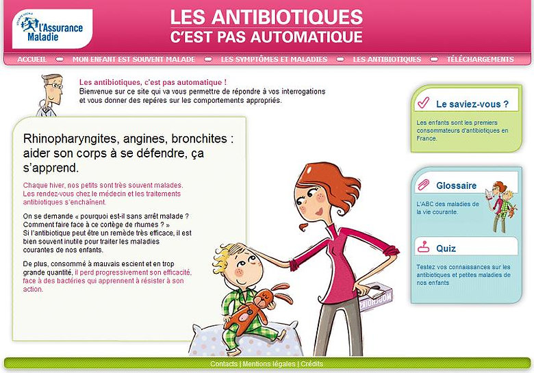 Souris ayant pris des antibiotiques vs souris n'en ayant pas pris