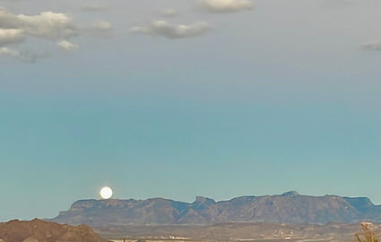 moonrise over chisos