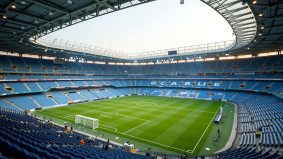 High angle view of a modern sports stadium