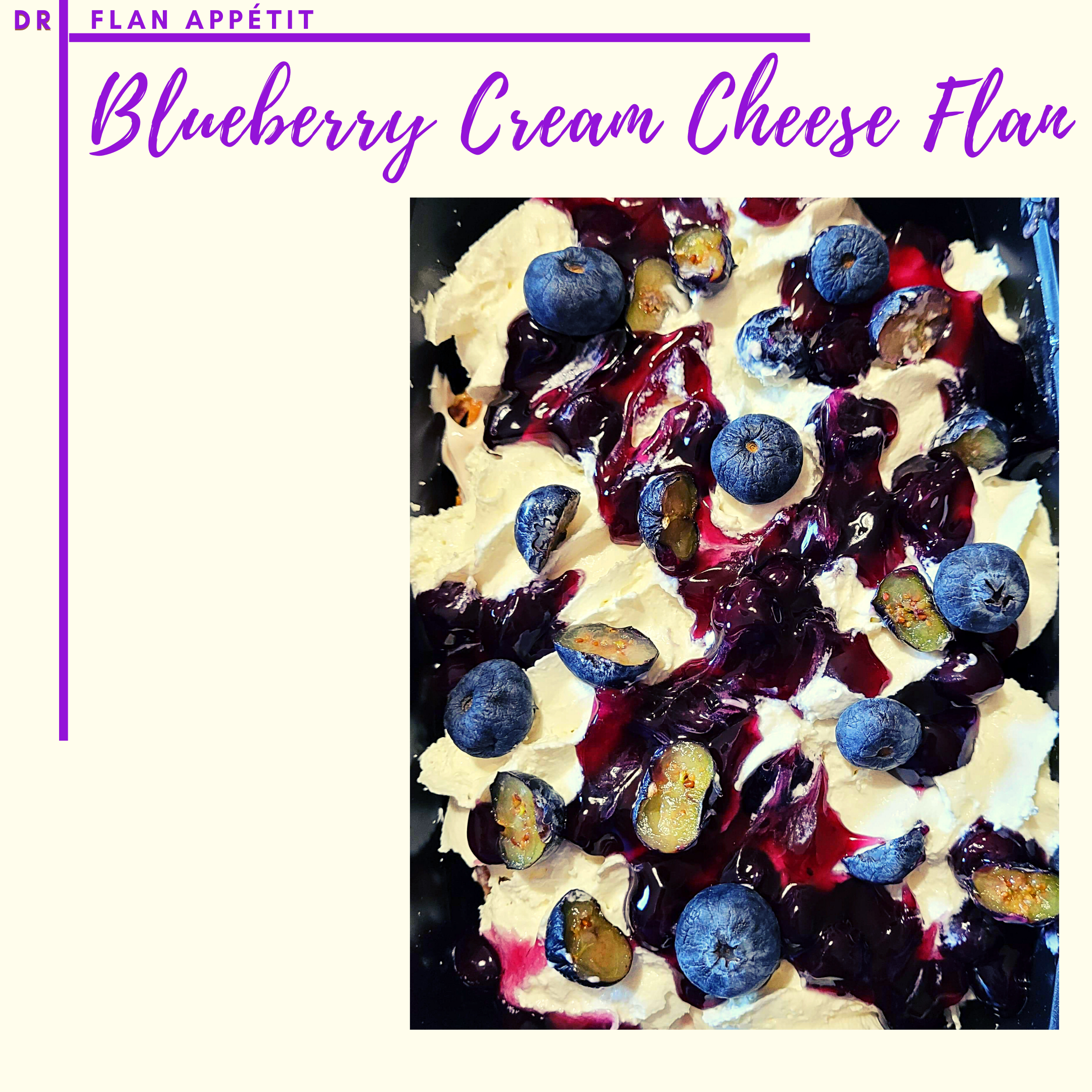 Blueberry Cream Cheese Flan