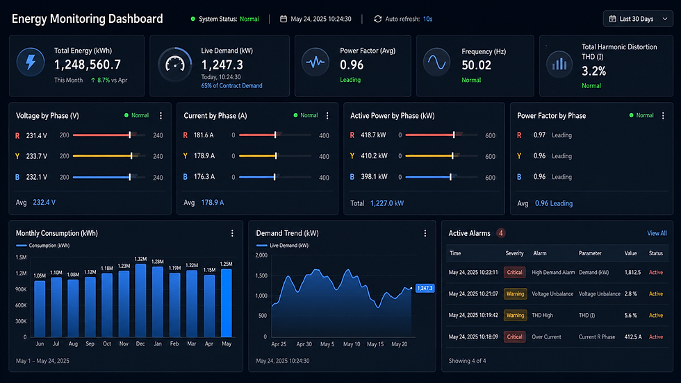 Energy monitoring dashboard