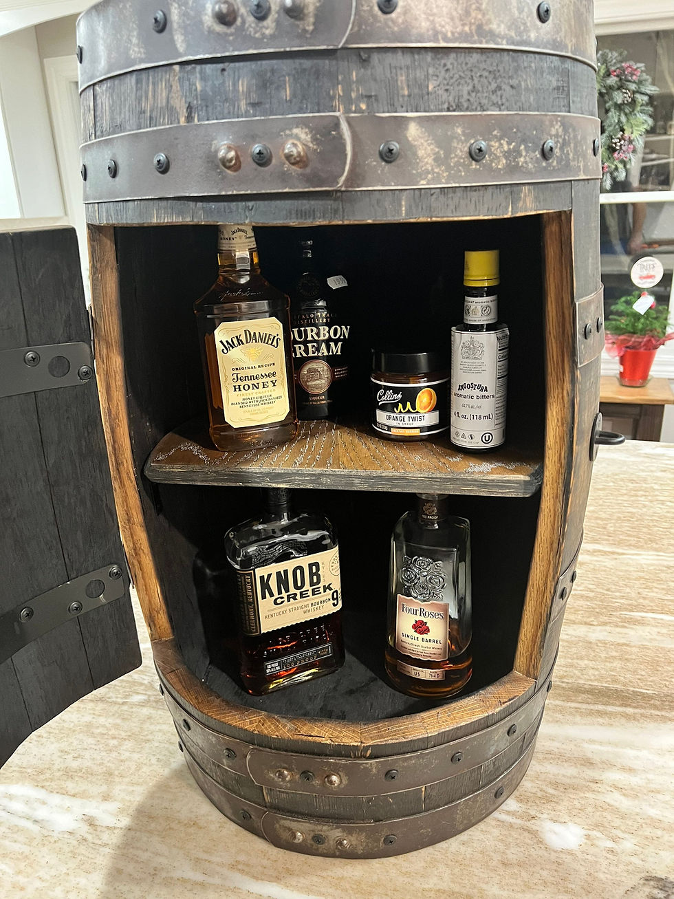 Thumbnail: Small Batch Bootlegger 15 Gallon Whiskey Barrel Cabinet