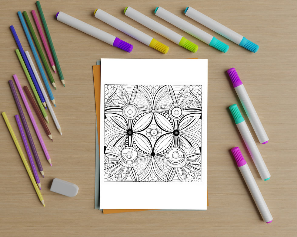 Thumbnail: Geometric Coloring Page 6
