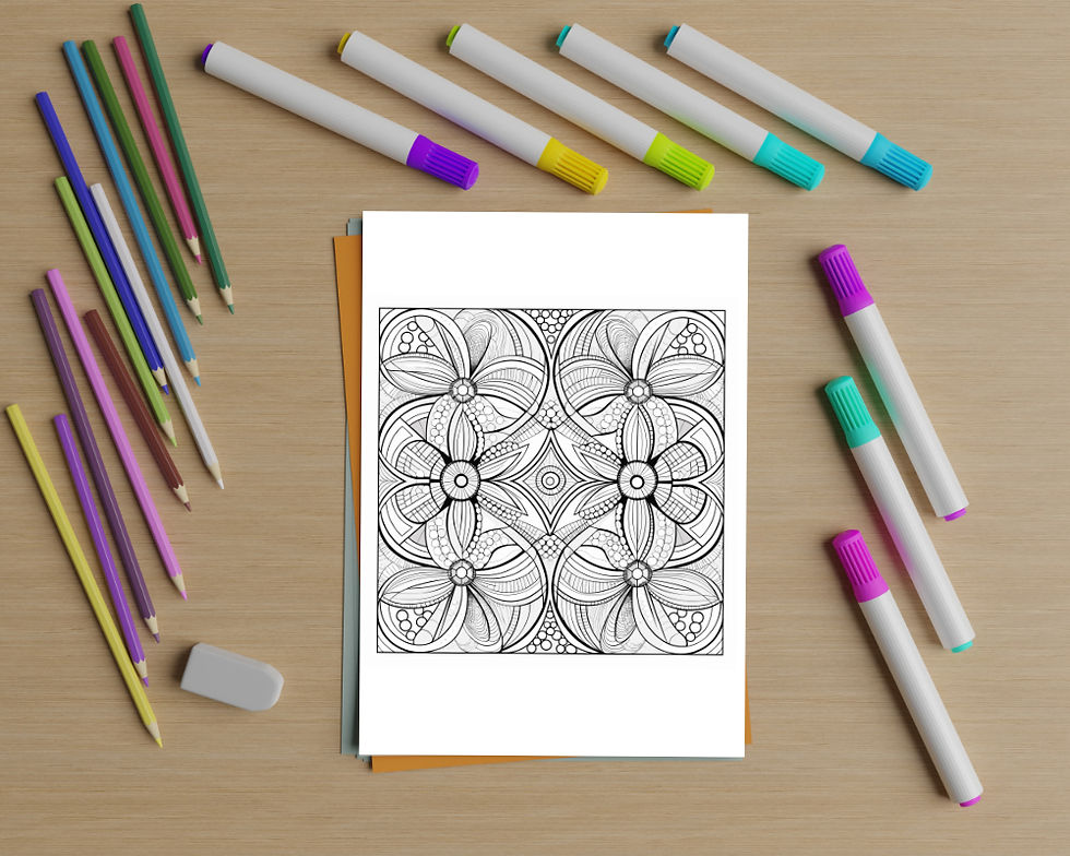 Thumbnail: Geometric Coloring Page 7
