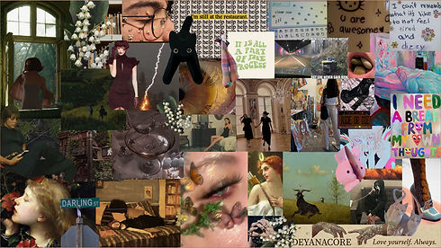 This image is title "deyanacore." It is a mood board created on Landing from Pinterest images.