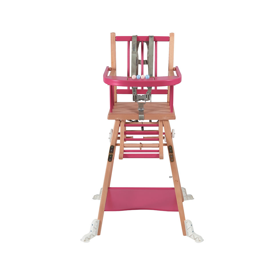 Thumbnail: Bicolor Transformable High Chair Fuchsia MARCEL