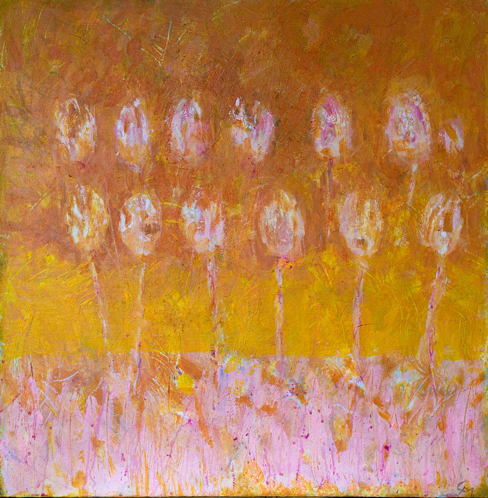 Gemälde Acry Leinwand Blumen