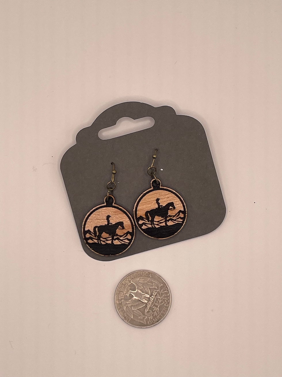 Thumbnail: Red Oak Cowgirl Coin Earrings 