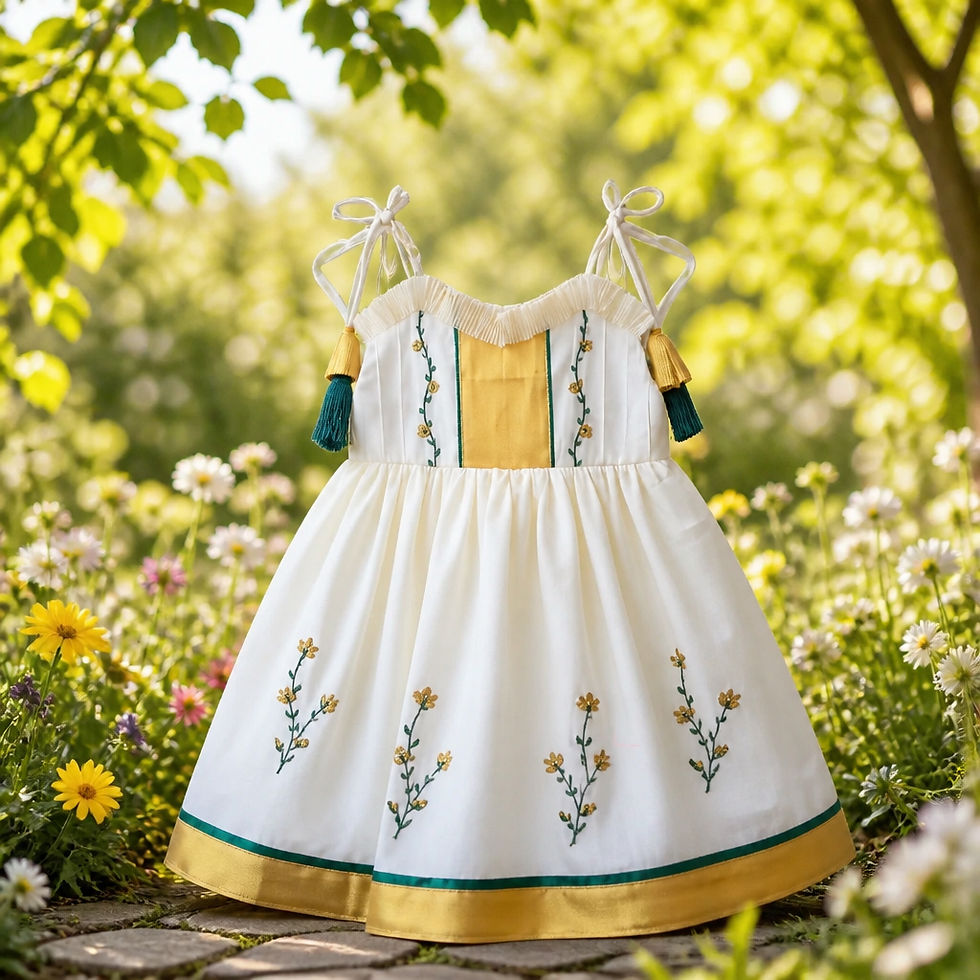 Thumbnail: Onam girls frock (0-6m)