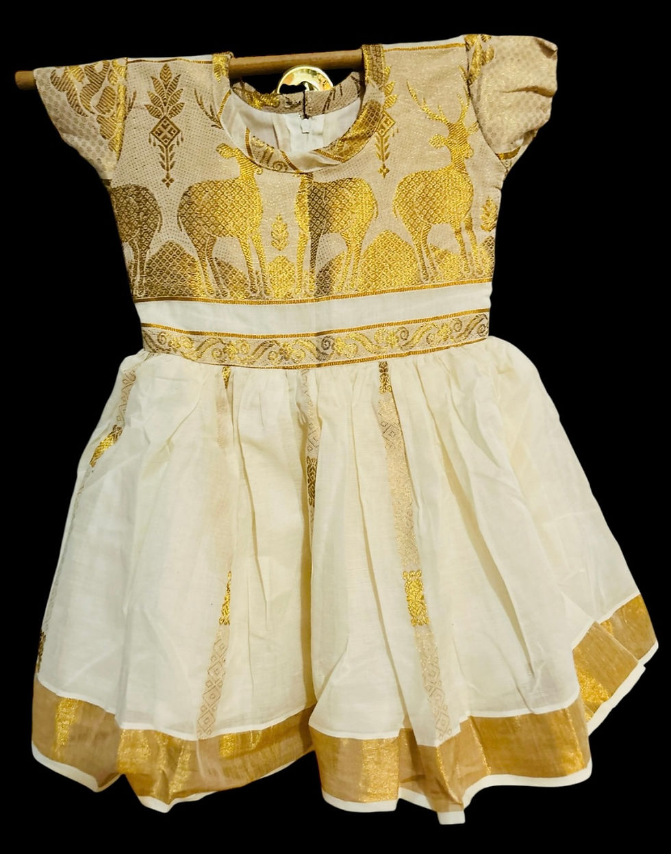 Thumbnail: Onam girls frock (1-2y)