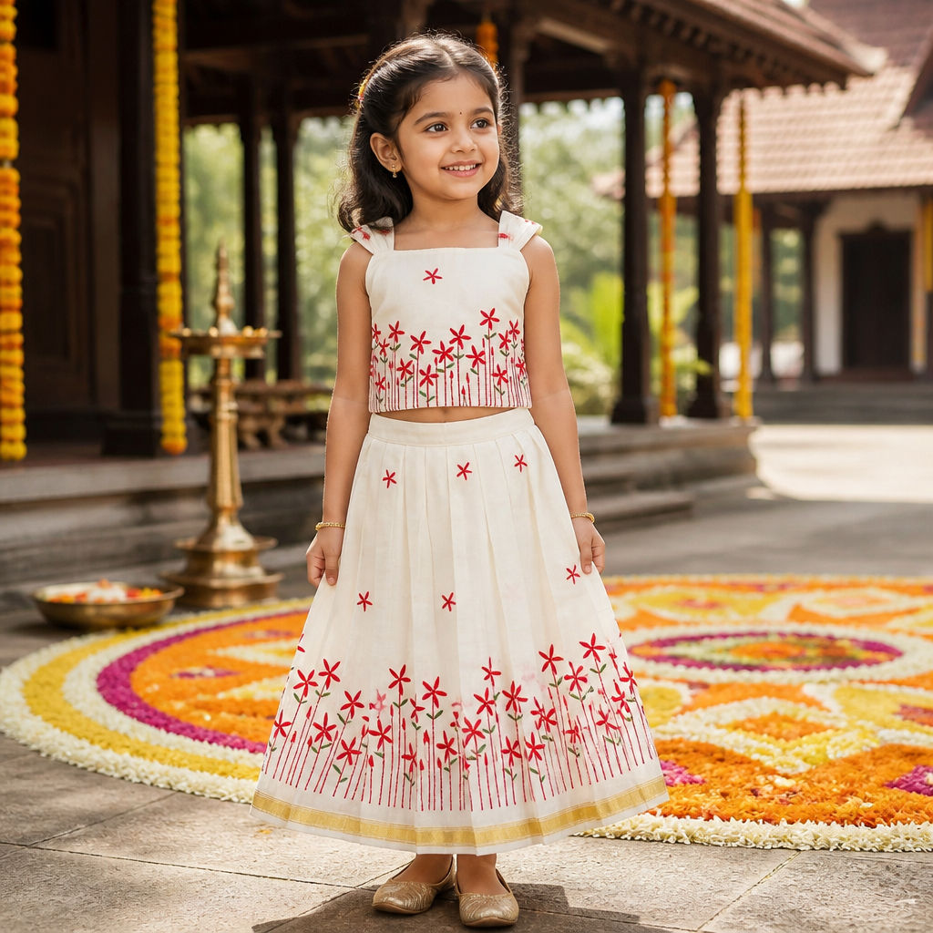 Onam girls (3-4y)