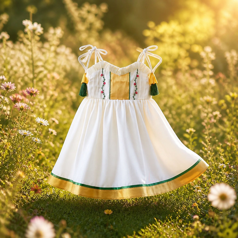 Thumbnail: Onam girls frock (0-6m)