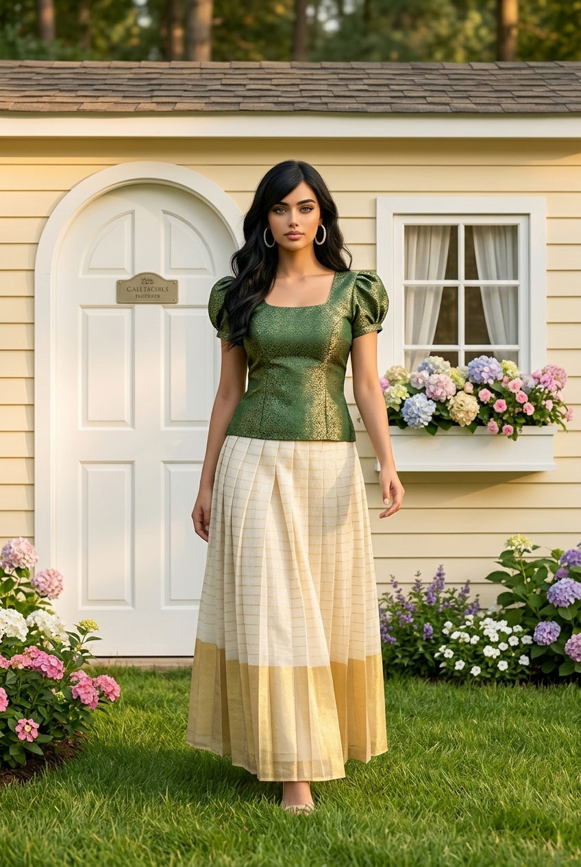 Thumbnail: Onam skirt top (38)