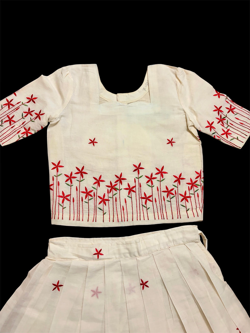 Thumbnail: Onam girls skirt top (5-6y)