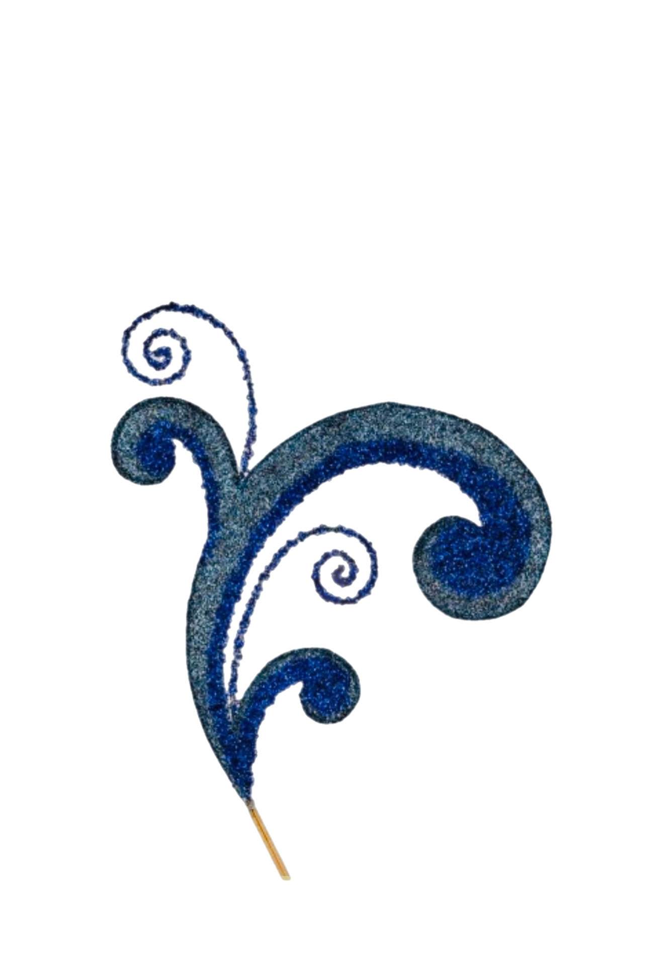 Blue Metal Acanthus Spray