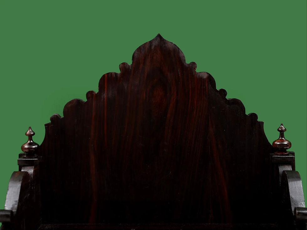 Thumbnail: Teakwood chauki mandir 17"
