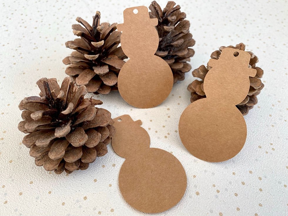 Thumbnail: Snowman Shaped Christmas Mini Gift Tags
