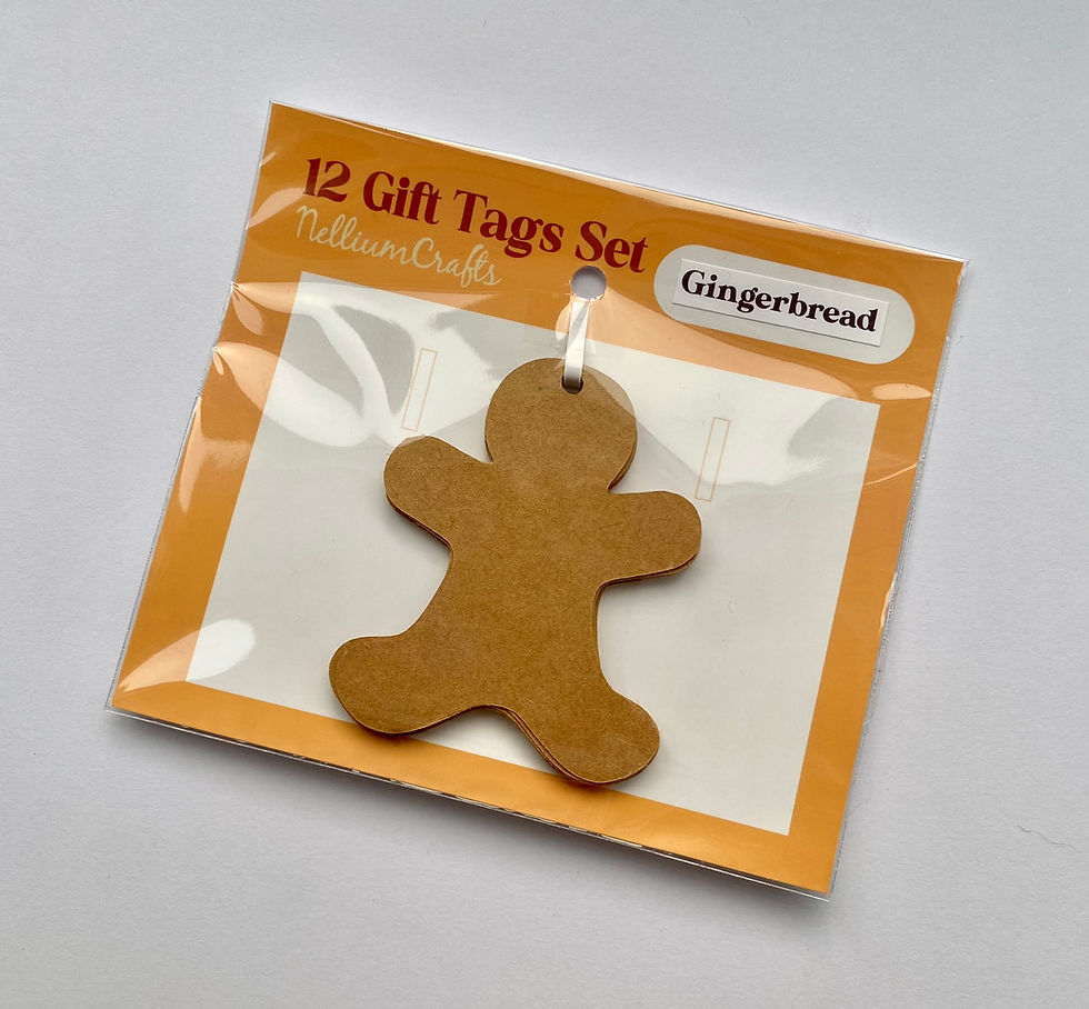 Thumbnail: Gingerbread Shaped Christmas Mini Gift Tags