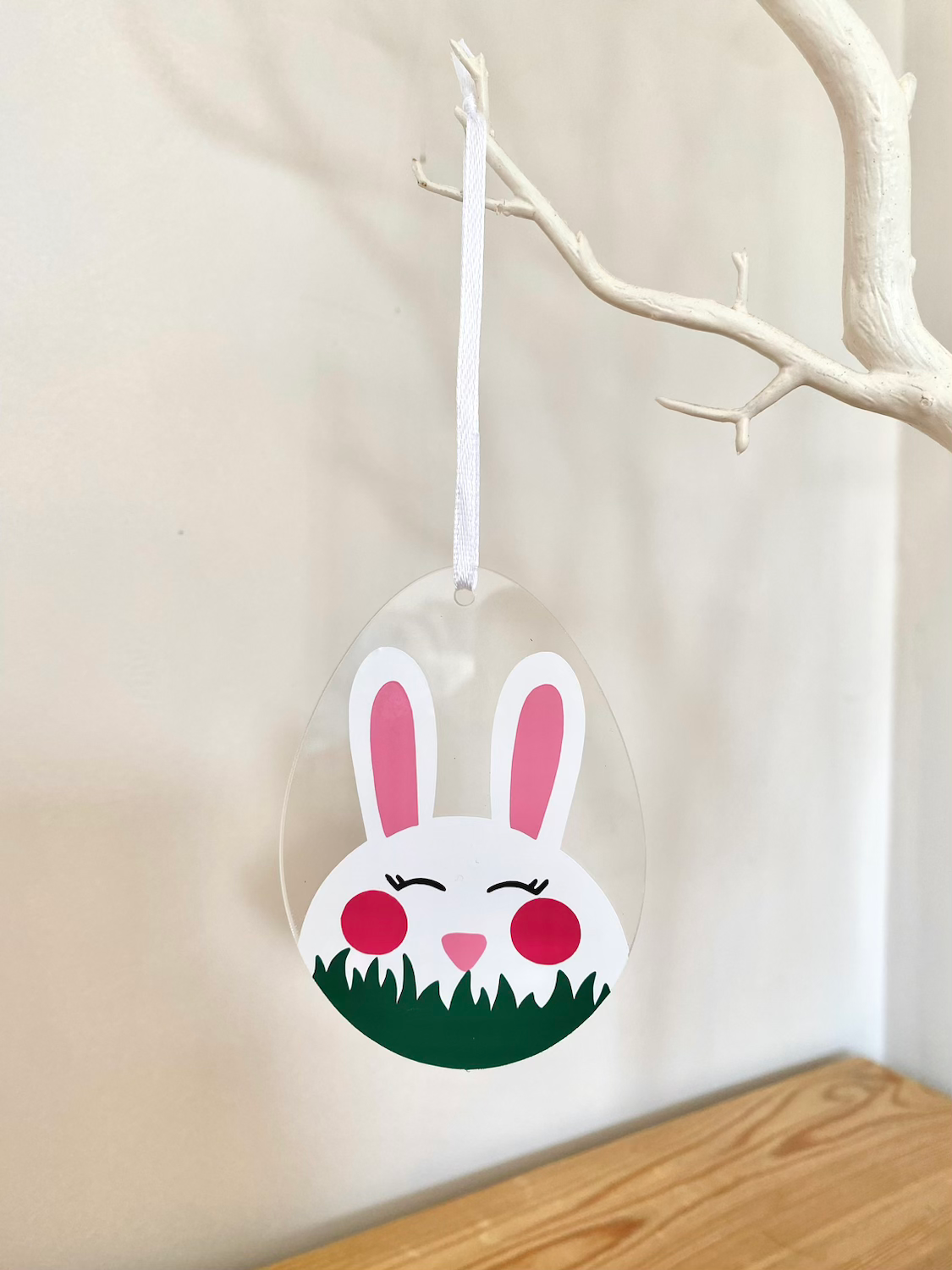 Easter Bunny Acrylic Egg Decoration