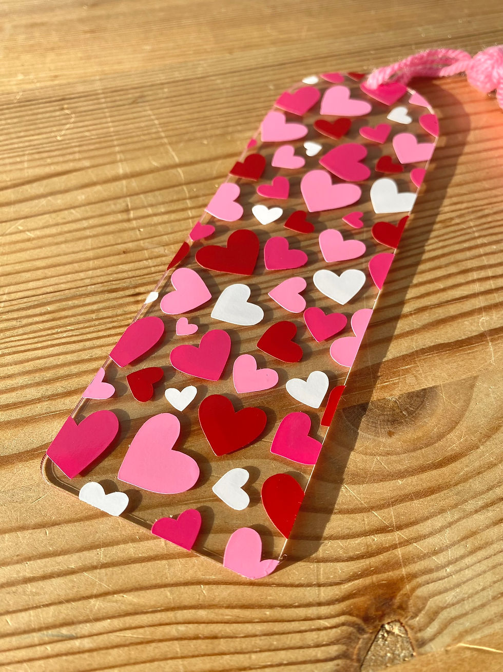 Thumbnail: Love Hearts - acrylic bookmark