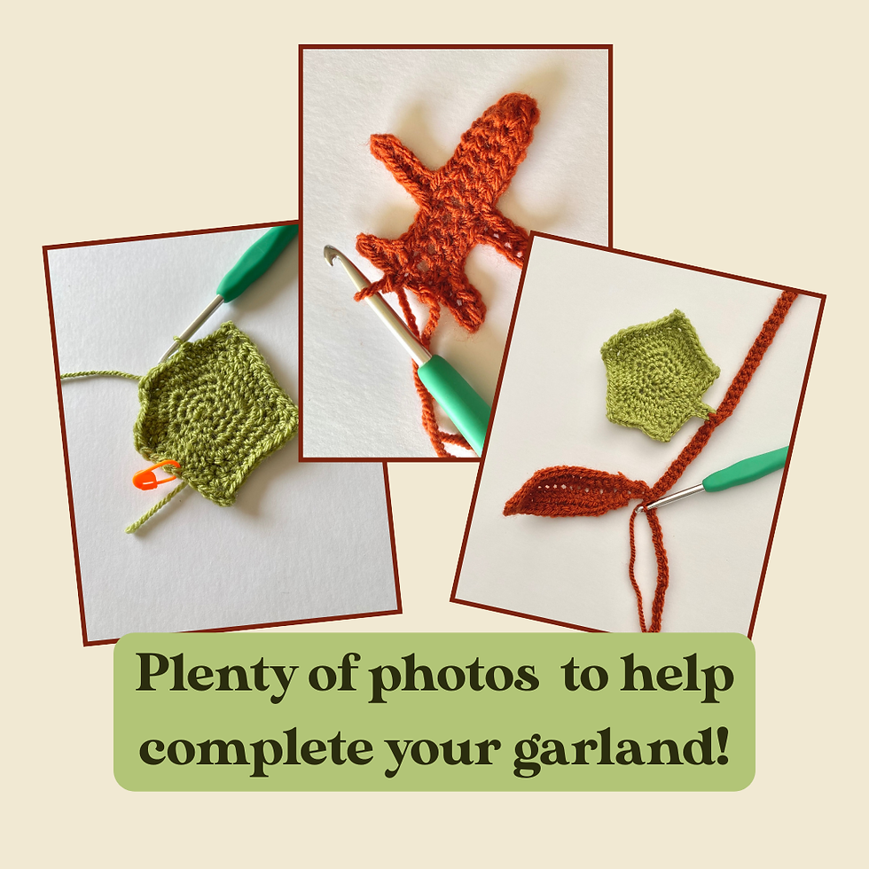 Thumbnail: Autumn Leaves Garland - Digital Crochet Pattern