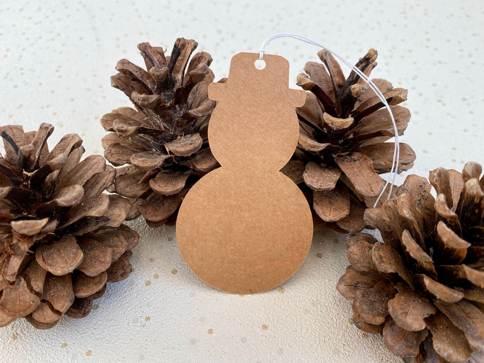 Snowman Shaped Christmas Mini Gift Tags