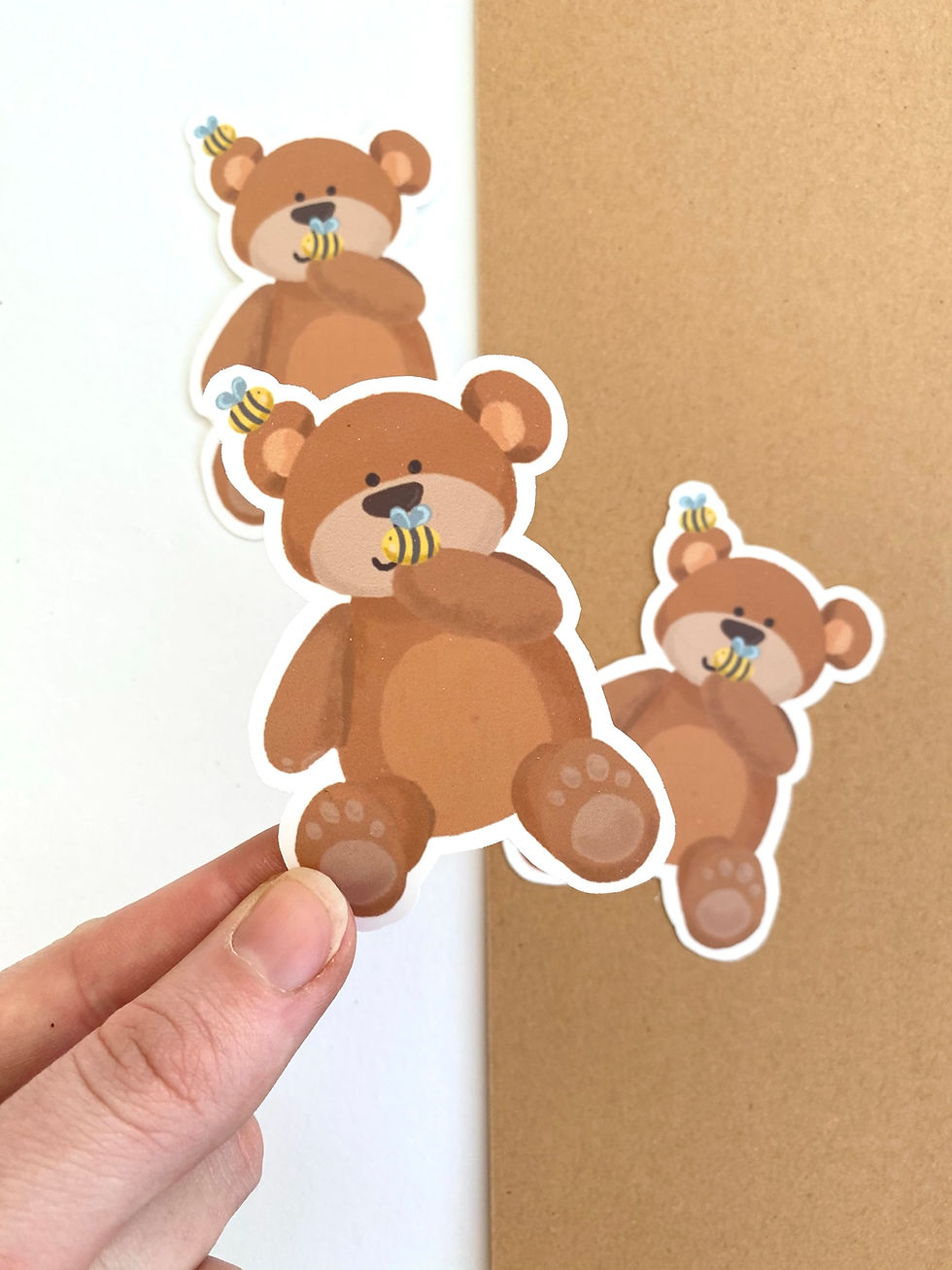 Thumbnail: Bear and Bees Vinyl Sticker