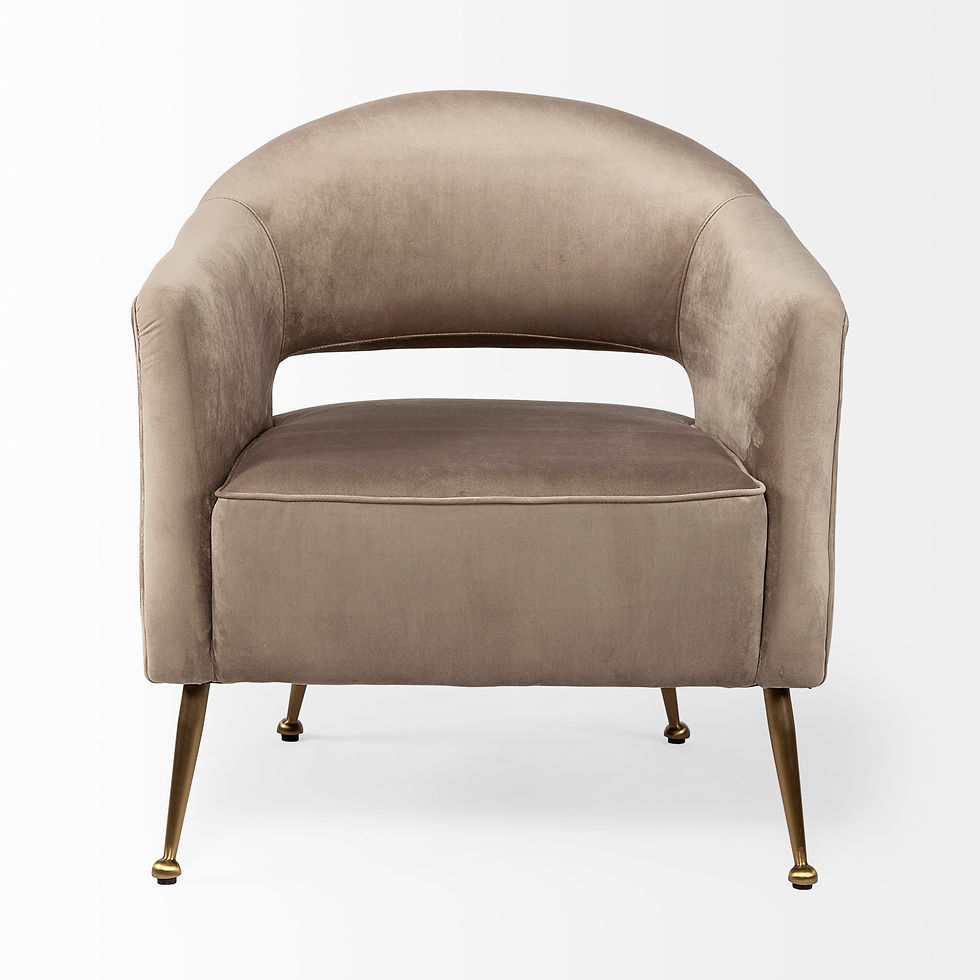 Thumbnail: Velvet Performace Taupe Casual Chair
